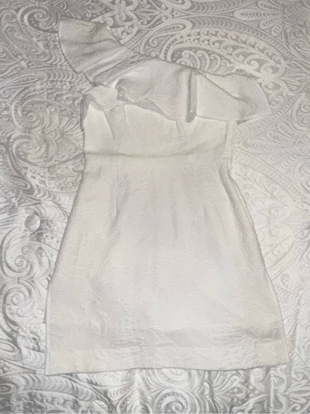 Lilly Pulitzer White One-Shoulder Ruffle Romper Dress